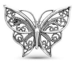 Серебряная брошь