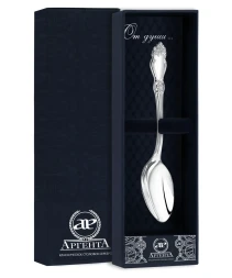 Серебряная кофейная ложка "Серебряная роза"