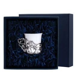 Серебряная кофейная чашка «Листопад»