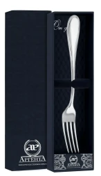 Серебряная столовая вилка "Капелька"