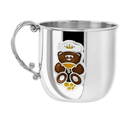 Набор детского серебра с кружкой «Мишка»