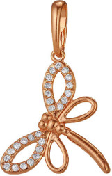 Подвеска «Стрекоза» с золочением