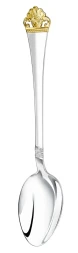 Серебряная чайная ложка "Афина" с позолотой