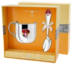 Набор детского серебра с поильником «Принцесса»