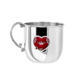 Набор детского серебра с поильником «Сердце»