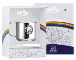 Серебряная детская кружка «Мишка-малышка»