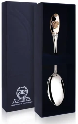 Серебряная чайная ложка «Единство» с золочением