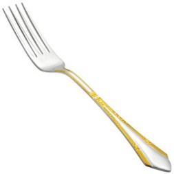 Серебряная столовая вилка «Элегант» с золочением