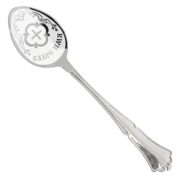 Серебряная чайная именная ложка «Андрей» с крестом