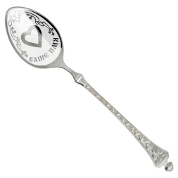 Серебряная чайная именная ложка «Трофим» с сердцем