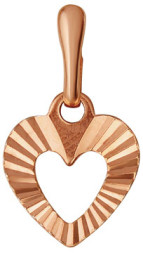 Подвеска «Сердечко» с золочением