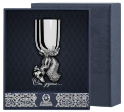 Серебряная стопка перевертыш «Белка»