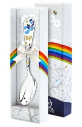 Серебряная детская ложка "Зодиак Скорпион" с золочением и эмалью