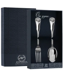 Серебряный столовый набор «Визит» на 1 персону