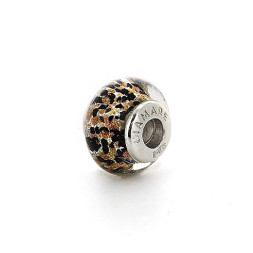 Серебряный шарм-подвеска «Леопардовый узор»