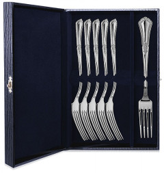 Набор из 6 серебряных столовых вилок «Фаворит»