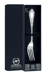 Серебряная десертная вилка "Фамильная"