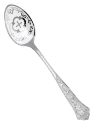 Серебряная чайная именная ложка «Агриппина» с крестом