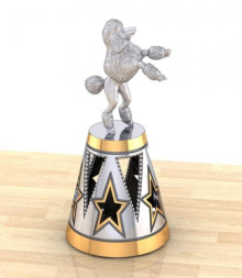 Серебряный колокольчик «Любимец публики» с золочением