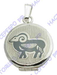 Медальон «Знак Зодиака Овен» с чернением