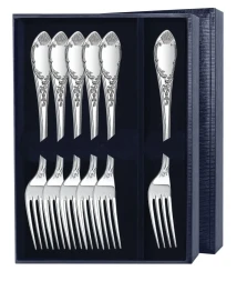 Серебряный десертный набор «Престиж» на 6 персон (6 предметов)