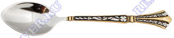 Серебряная чайная ложка с золочением и чернением