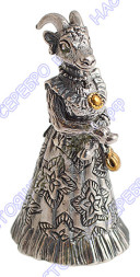 Серебряный колокольчик «Кокетка» с золочением