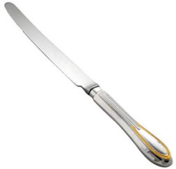Серебряный столовый нож «Ампир» с золочением