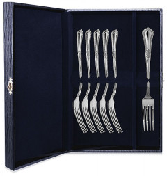 Серебряный десертный набор «Фаворит» на 6 персон (6 предметов)