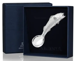 Серебряная ложка для соли «Рыба»