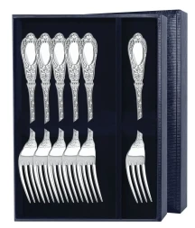 Серебряный десертный набор "Фамильный" на 6 персон (6 предметов)