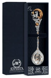 Серебряная чайная ложка «Зодиак-Телец»