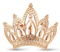 Серебряная брошь с золочением