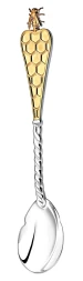 Серебряная чайная ложка «Пчелка» с золочением
