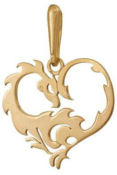 Серебряная подвеска с золочением