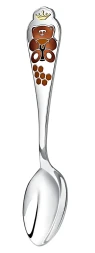 Набор детских серебряных столовых приборов «Мишка» с ножом