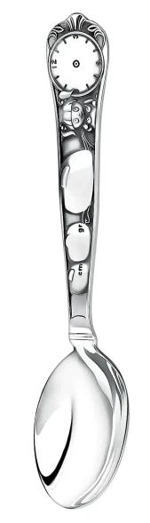 637ЛЖ05806 Серебряная детская ложка «Кукла» с чернением