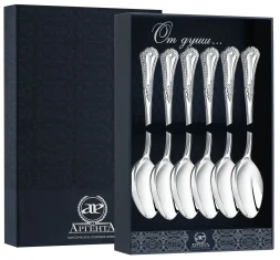 Серебряный набор кофейных ложек «Фаворит»