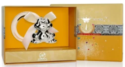 Серебряная погремушка «Лягушка» на кольце