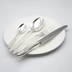 Серебряный столовый набор "Морозко" на 12 персон (48 предметов)