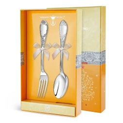 Набор детских серебряных столовых приборов «Престиж»