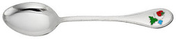 Серебряная детская ложка «Ягодка» с эмалью