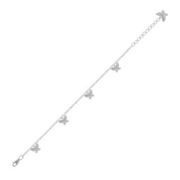 Серебряный браслет на ногу