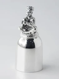 Серебряная стопка перевертыш «Заклинатель змей» с чернением