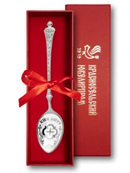Серебряная чайная именная ложка «Вера» с крестом