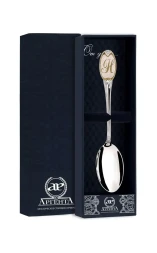 Серебряная чайная ложка с логотипом «Н» с золочением