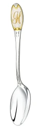 Серебряная чайная ложка с логотипом «Н» с золочением