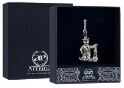 Серебряный брелок для ключей «Клоун» с чернением