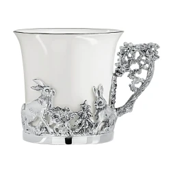 Серебряный кофейный набор «Зайцы»