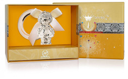 Серебряная погремушка «Девочка на кольце»